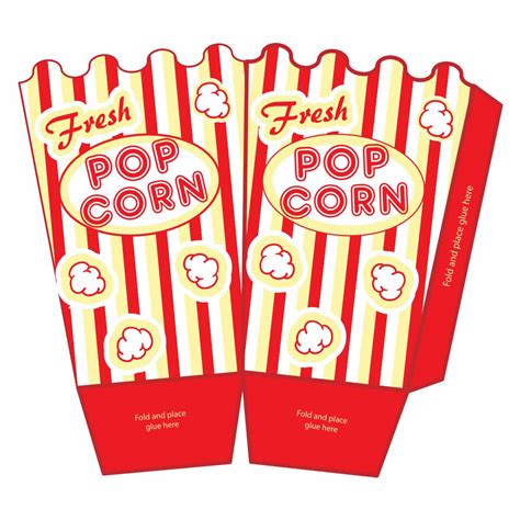 Printable Popcorn Box Template